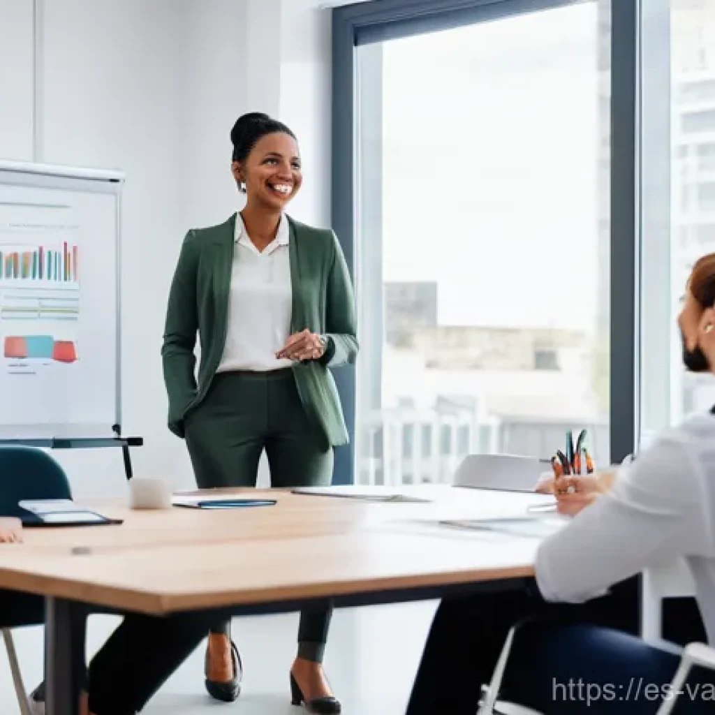 가치 기반 우선순위화와 분산 의사결정 - **Prompt for Delegation and Empowerment:**
    A vibrant, modern office scene filled with a diverse ...